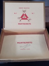 SCATOLA IN LEGNO MONTECRISTO SIGARI VINTAGE