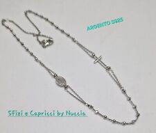 Collana Rosario Crocifisso in Argento S925 unisex Preghiera