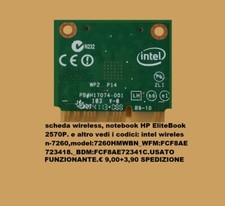 scheda wireless notebook HP EliteBook 2570P e altro. intel n.7260 - 7260hmw-bn
