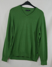 Maglione donna OTTO KERN verde 100% cotone autunno fine taglia 48/50 COME NUOVO!