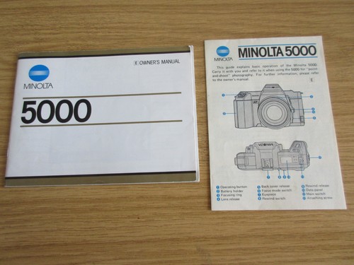 Minolta 5000 libretto manuale - 5000,