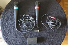 MICROFONI Singstar PS2 e PS3 con convertitore USB ! Microfono + adattatore !