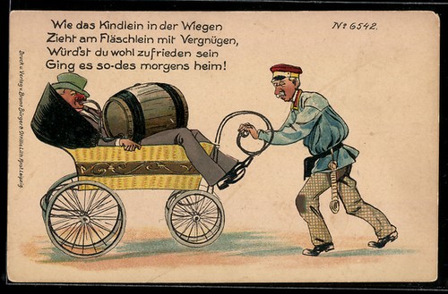 Ubriaco con barile - di, birra