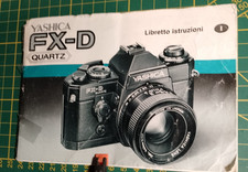 Libretto Istruzioni Macchina Fotografica YASHICA FX-D QUARTZ 1979 Epoca Vintage