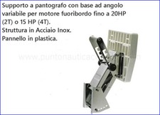SUPPORTO MOTORE A RIBALTA IN ACCIAIO INOX+ PIASTRA IN PLASTICA/ABS RINFORZATA