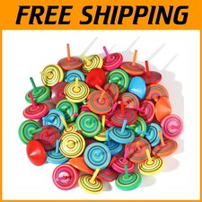 Spin top colorati fatti a mano