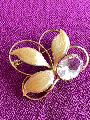Spilla vintage con - fiori, in