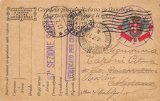 12-84A) WW1 FRANCHIGIA 1917 67 SEZIONE SANITA' ROSSINO BERGAMO MILANO