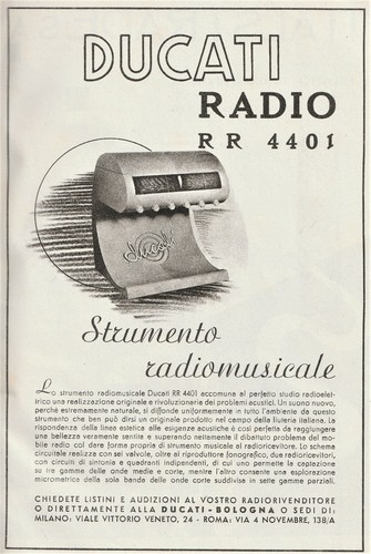 Pubblicita 1941 radio - pubblicita'1941, ducati