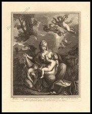 Stampa originale 1700 madonna - stampa,