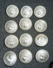 Lotto 12 Bottoni grandi per cappotto da Carabinier CC vintage - Polizia