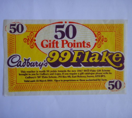 1987 cadbury 99flake 50 - cadbury's,