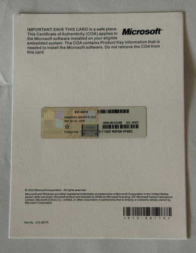 Windows server 2022 rds - 50, cal