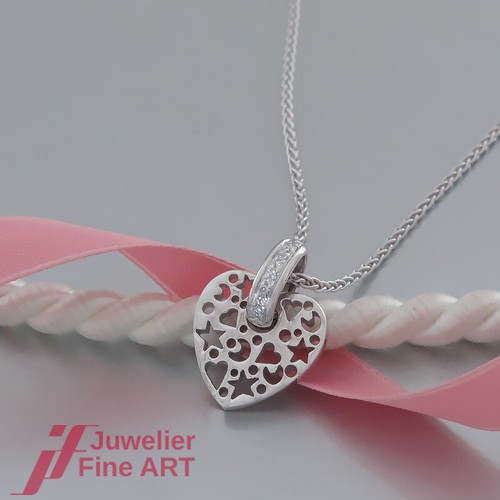 Ciondolo cuore con - , catena