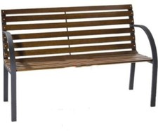 Panchina in ghisa con doghe legno New York cm 120x62x82 h
