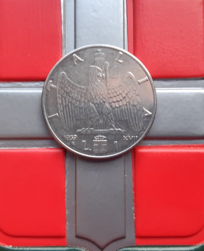 1 lira 1939 xvii - ,