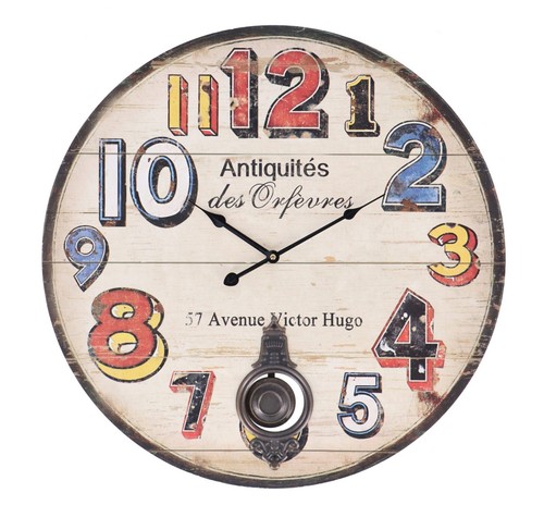 Wooden pendulum round wall - round,