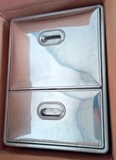 Cassettiera Acciaio Inox (2 cassetti,telaio,guide)  44X59 cm bordo 1,5 cm  
