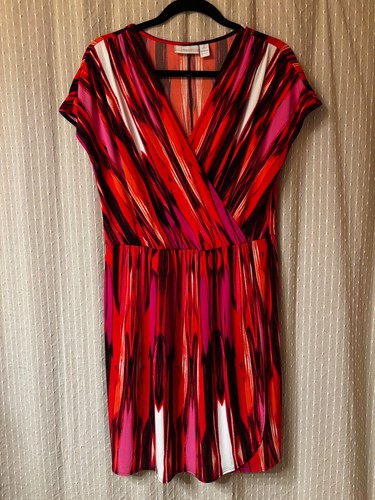 Abito rosso multicolore