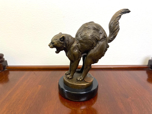 Scultura bronzo gatto - in,