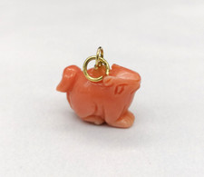 18k Yellow Gold Real Coral