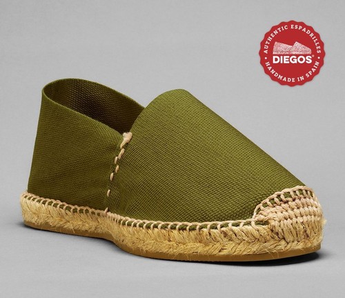 Espadrillas piatte verde oliva