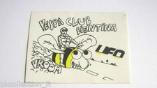 VECCHIO ADESIVO MOTO / Old Sticker VESPA CLUB BIENTINA PIAGGIO UFO (cm 12 x 9)