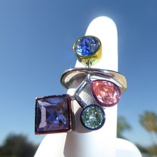 Atelier Swarovski di Peter Pilotto -Anello Arbol- Multicolore Incredibile Misura 5,5