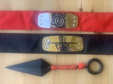 Naruto due Fascie Cosplay/Unisex e una Kunai Ninja Toys Cosplay (difettata)