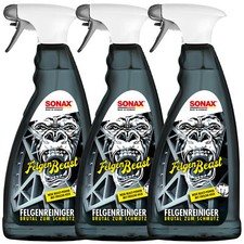 Sonax pulitore cerchioni FelgenBeast 3x 1L senza acidi per cerchi in acciaio e cerchi in lega RDK