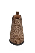  Stivaletti in pelo di vitello BURRO RRP €500 US7 UK4 EU37 stampa leopardata Made in Italy