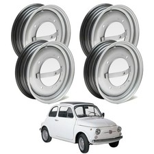 KIT 4 CERCHI FERRO FIAT 500 F