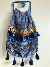 BORSA SACCHETTO VELLUTO SETA 70's Vintage Italy 49x37cm Foderata, Original