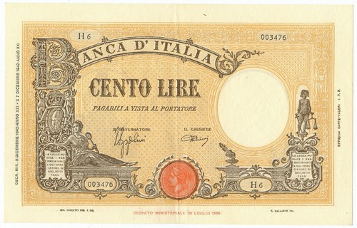 100 lire barbetti - 100,