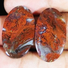 Coppia Di Cabochon Ovali In