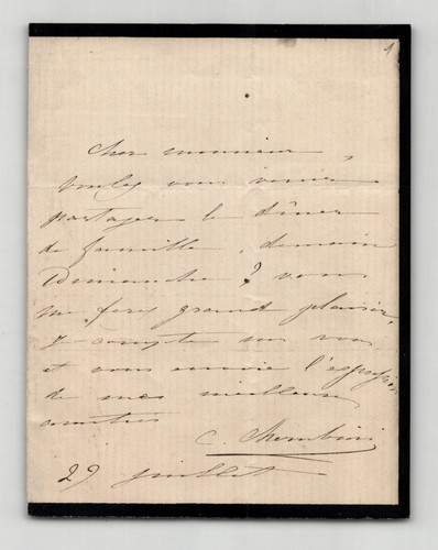 Carlo chérubini lettre - chérubini,