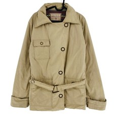 Marlboro Classics Beige Cotone Mistura Cappotto Trench Imbottito Taglia XL