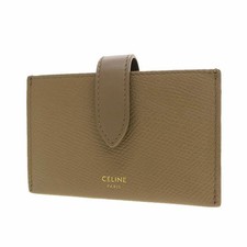 Celine porta carte fisarmonica borsa in pelle beige vintage autentica