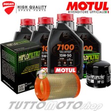 Tagliando Ducati Hypermotard 821 2014 2015 2016 /Kit Motul 7100 15W50- Filtri