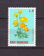 Francobolli San Marino 1971 Fiori 4° Emissione 4 Lire MNH**  SAS839