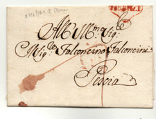 Cuore rosso Firenze Lotto coppia buste prefilateliche Granducato di Toscana