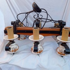 Lampadario ceramica ferro