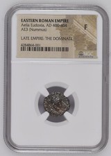 NGC F Roman AE3 / AE4 di Aelia Eudossia AD400-404 Moglie di Arcadio NGC Antichi