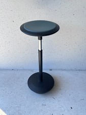 Wilkhahn Stitz sgabello supporto in piedi grigio verde pelle altezza regolabile