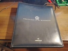 Chrysler /Maserati 1988- leather Ring Binder  lauch plan 1988(Pictures Only  )