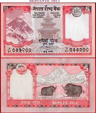 NEPAL 5 RUPIE nd 2009 P 60a UNC spedizione gratuita da 100€