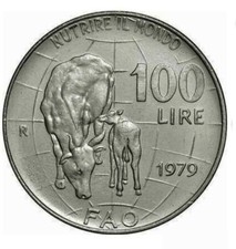 Repubblica italiana 100 - 100, lire