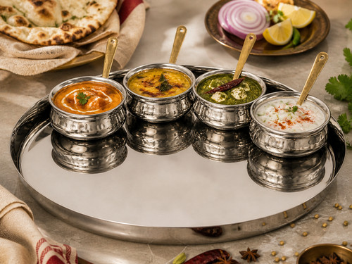 Servizio curry indiano tondo