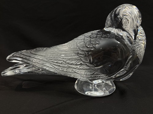 Vintage lalique crystal - crystal, pigeon