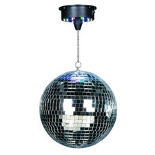 Set sfera specchio DISCO30 30 cm motore LED sfera discoteca illuminazione DJ cantina festa